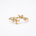 Bague Édition hiver Février + Septembre, or plaqué 18K