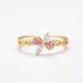 Bague Édition hiver Janvier + Avril, or plaqué 18K