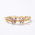 Bague Édition hiver Mai + Août, or plaqué 18K