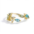 Bague Édition hiver Janvier + Mai, or plaqué 18K