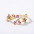 Bague Édition hiver Juillet + Août, or plaqué 18K